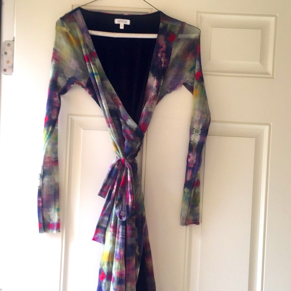 Weston Wear Multicolor Wrap Midi Dress